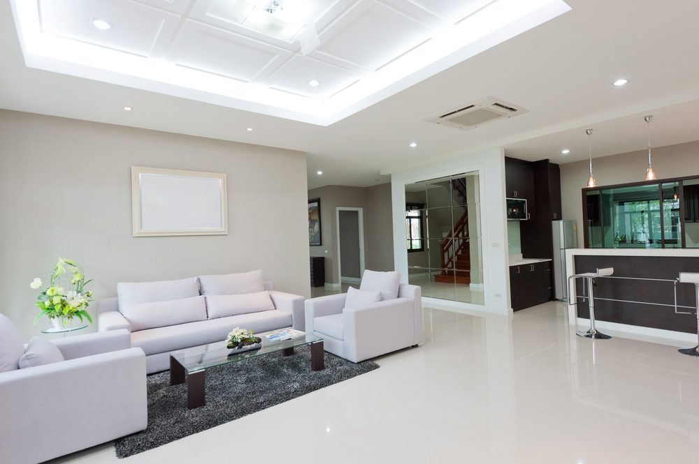 POP ceiling design with coffered look