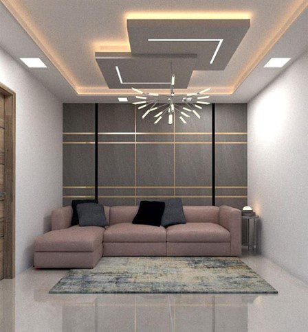 POP ceiling design for hall with central drop