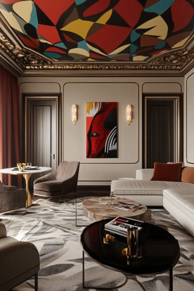 Colours for classic false ceiling design