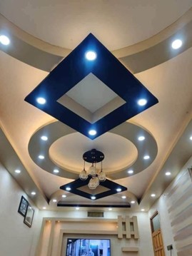 Geometric layered POP false ceiling design