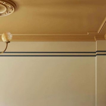 Warm mustard yellow and white