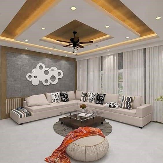 False ceiling to conceal electrical cables